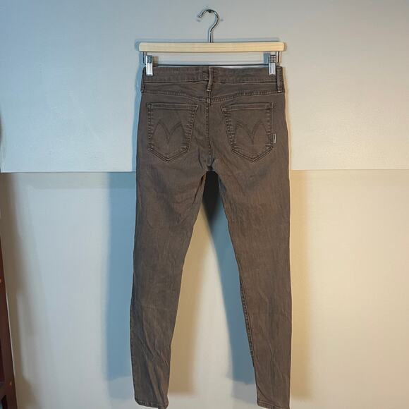 MOTHER The Looker Pop! SZ 27 Brown Low Rise Skinny Jeans in Dye-Clay Jeans - Picture 14 of 16